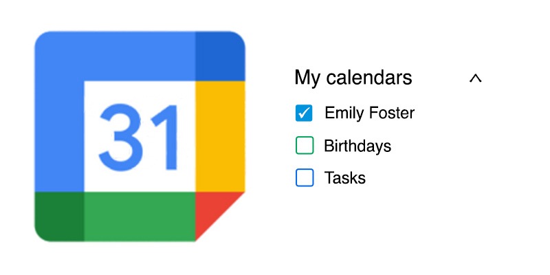 GOrendezvous's google calendar selection view